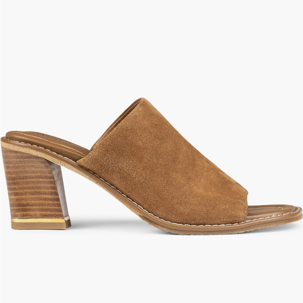 Donald Pliner Jaylyn Suede Slide Sandals Saddle Toe Post Size 9.5M